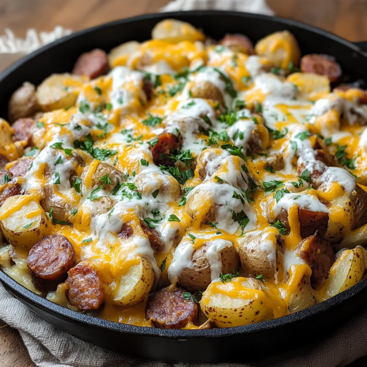 Ultimate Cheesy Ranch Potatoes and Smoked Sausage Delight 5