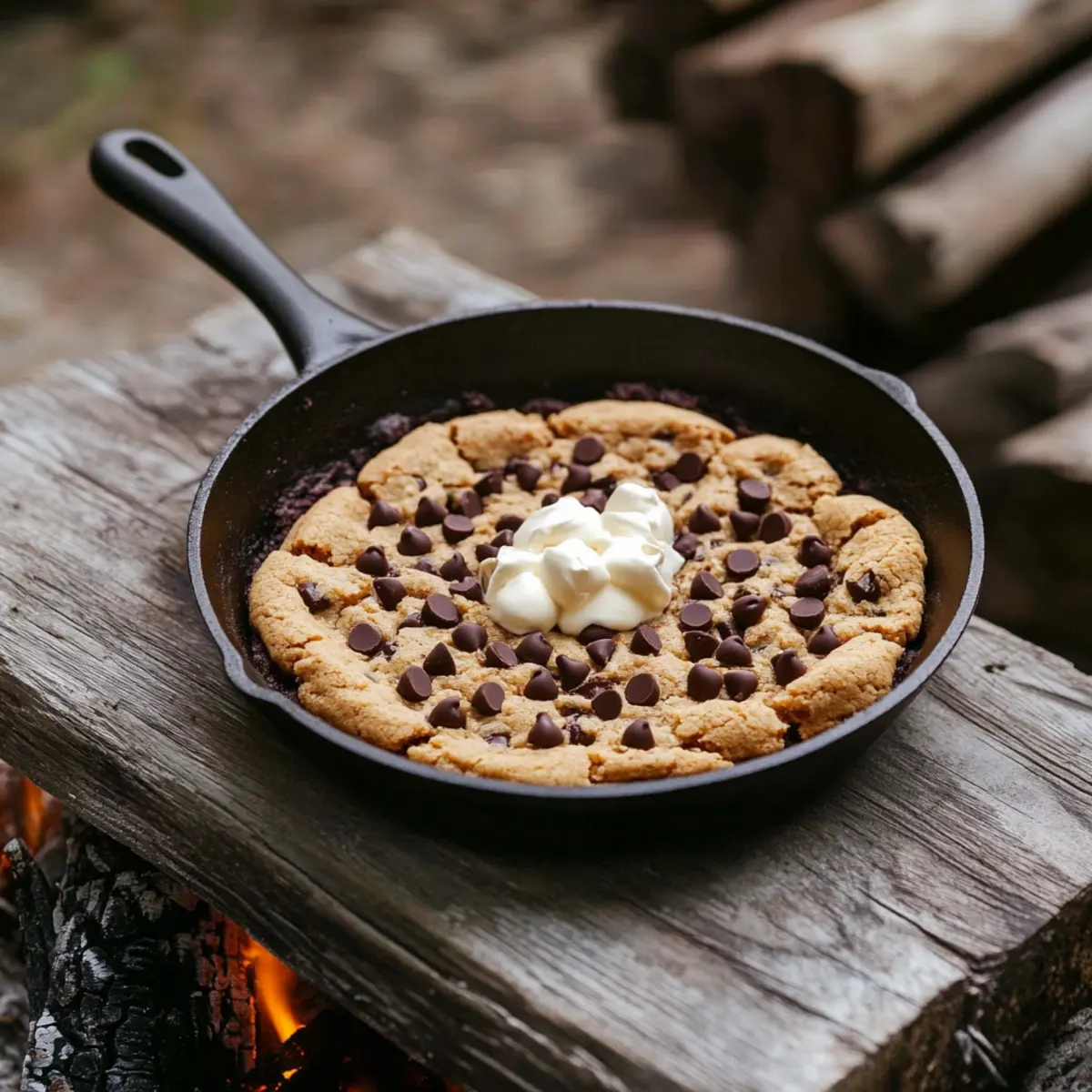 Indulgent Campfire Chocolate Chip Cookie Skillet to Savor 17 plvrw2fcjajentdusn57