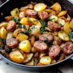 Hearty Camping Meal: Sausage and Potatoes