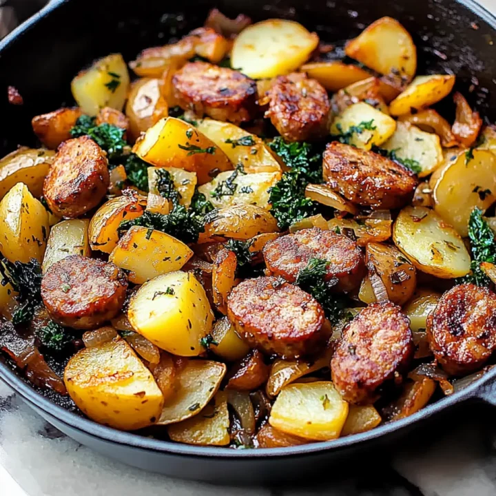 Hearty Camping Meal: Sausage and Potatoes